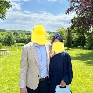 Karen Millen navy headband fascinator